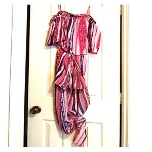 Short Romper, with Half Sleeves , Long Back Piece.